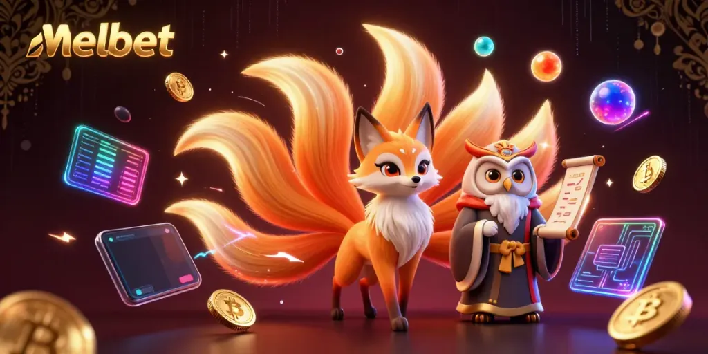 Experience thrilling melbet betting with vivid characters and crypto elements in a captivating 3D scene.