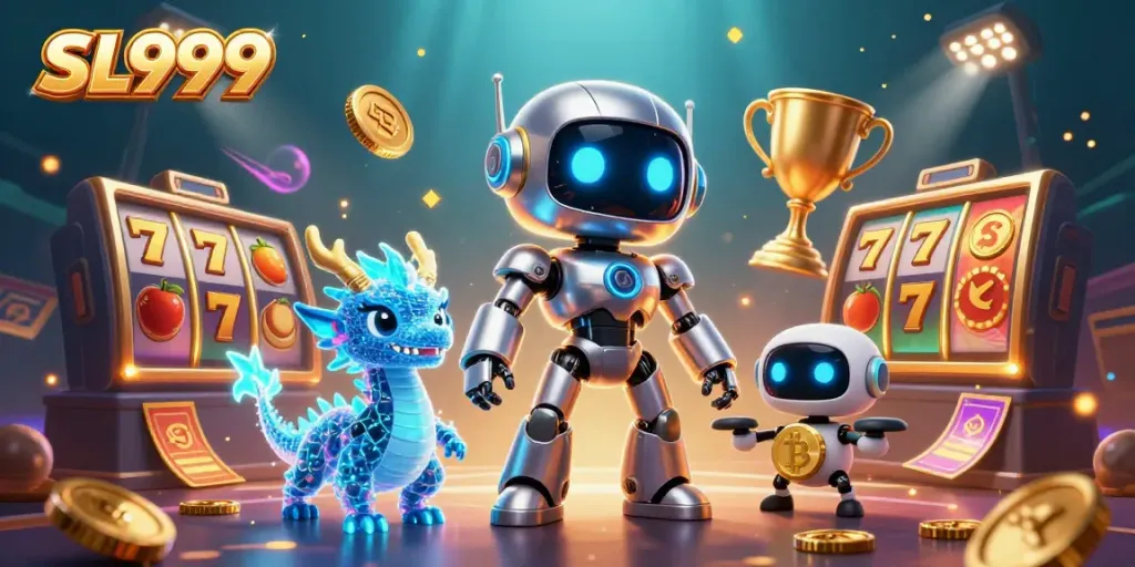 Experience the excitement of slot gaming with SL999's vibrant characters and dynamic elements.