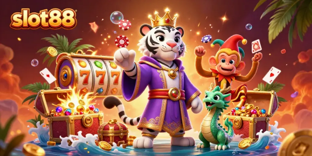 Engage with the slot88 games featuring lively characters and vibrant casino elements.