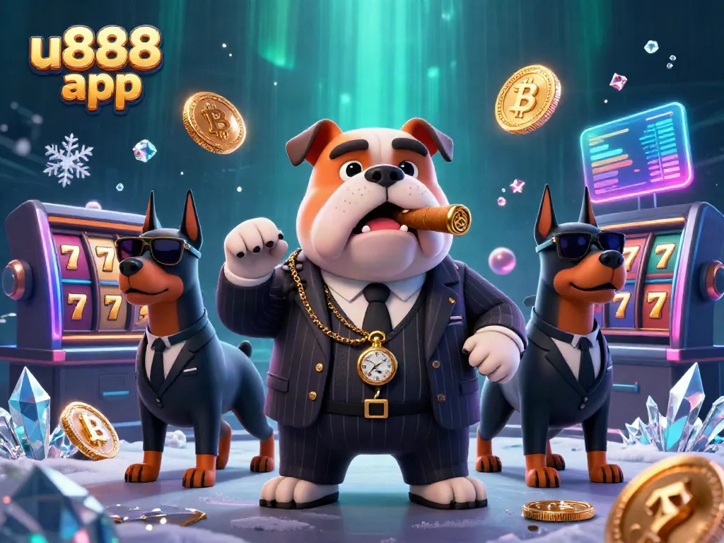 Experience winning thrills with the u888 app featuring a mafia boss bulldog, Doberman guards, and dynamic game elements.